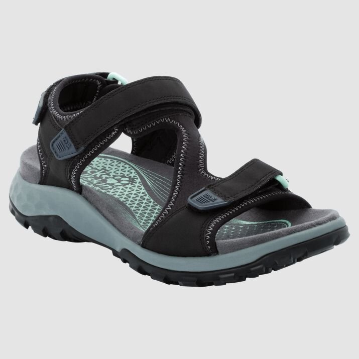 Jack Wolfskin Womens Rocky Path Sandals Black/Grey 387504KTW